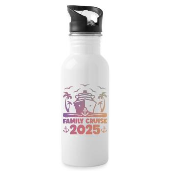 Croisière Vacances 2025 Croisière en famille - Gourde avec paille intégrée - blanc - Droite