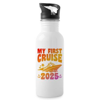 Croisière Vacances 2025 Croisière - Gourde avec paille intégrée - blanc - Droite