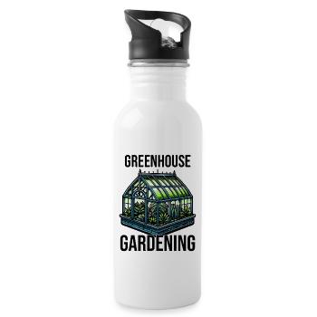 Greenhouse Gardening - Water bottle with straw - white - Right