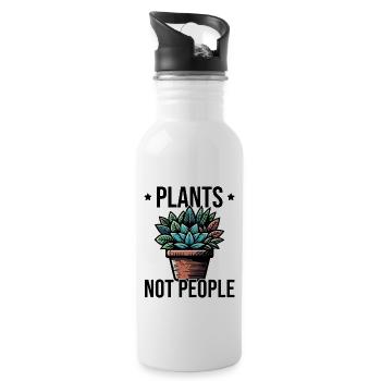 Plants Not People - Water bottle with straw - white - Right