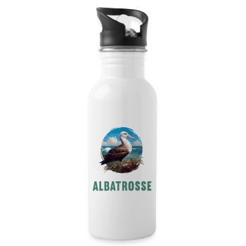 Albatross Albatrosse Albatros - Trinkflasche mit integriertem Trinkhalm - Weiß - Rechts