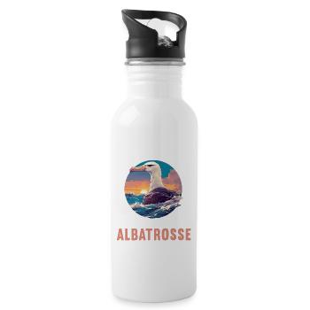 Albatross Albatrosse Albatros - Trinkflasche mit integriertem Trinkhalm - Weiß - Rechts