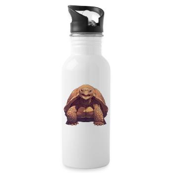 Giant tortoises Giant tortoise - Water bottle with straw - white - Right