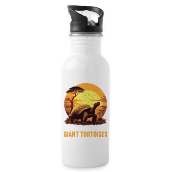Giant tortoises Giant tortoise - Water bottle with straw - white - Right