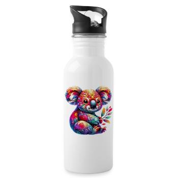 Koala - Trinkflasche mit integriertem Trinkhalm - Weiß - Rechts