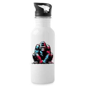 Gorilla - Water bottle with straw - white - Right
