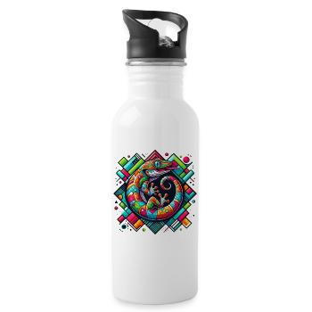 Gecko - Water bottle with straw - white - Right