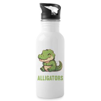 Alligatoren Alligator - Water bottle with straw - white - Right