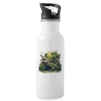Alligatoren Alligator - Water bottle with straw - white - Right