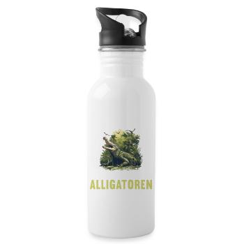 Alligatoren Alligator - Gourde avec paille intégrée - blanc - Droite