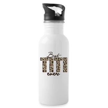 Beste Titi aller Zeiten, beste Tante, beste Titi a - Trinkflasche mit integriertem Trinkhalm - Weiß - Rechts