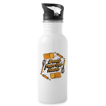 Bread From The Heart Bread Dough Bread Maker - Water bottle with straw - white - Right