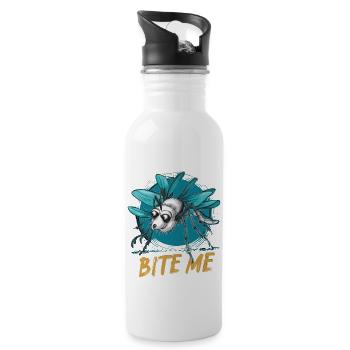 MOSQUITOS, BITE ME - Water bottle with straw - white - Right