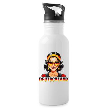 GERMANY WOMAN - Water bottle with straw - white - Right