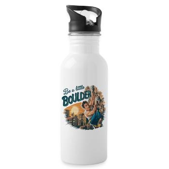 Motivierendes Felsklettern Urbanes Abenteuer - Trinkflasche mit integriertem Trinkhalm - Weiß - Rechts