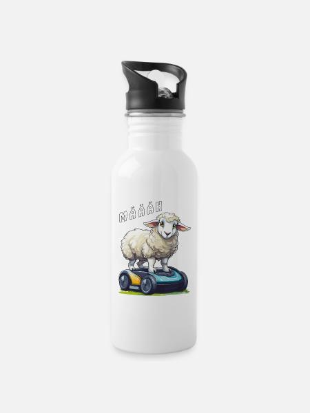 TONDEUSE À GAZON ROBOTISÉE POUR MOUTONS MÄÄÄH - Gourde avec paille intégrée - blanc