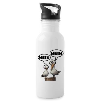 The Bäädden Seagulls - Morning Grouches No No Saying - Water bottle with straw - white - Right