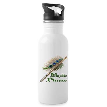 FLUTE FEATHER, MYSTIC PLUME - Water bottle with straw - white - Right