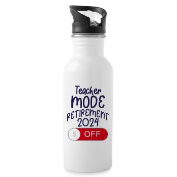 School's Out Forever Retirement 2024 Retired - Trinkflasche mit integriertem Trinkhalm - Weiß - Rechts