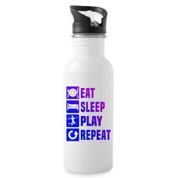 Squash Badminton Players Men Women Badminton - Water bottle with straw - white - Right