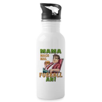 DECK CHAIR MAN MOM TURN ON SOCCER - Water bottle with straw - white - Right