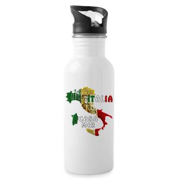 ITALY ITALIA CASA MIA - Water bottle with straw - white - Right