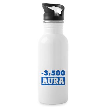 Tripped in public? -3500 Aura - Water bottle with straw - white - Right