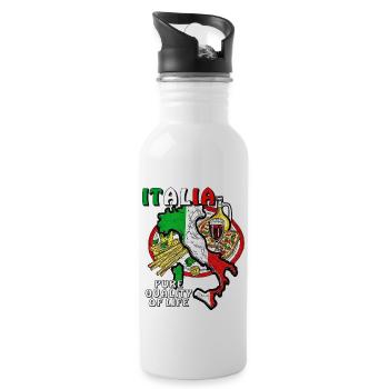 ITALIA PURE QUALITY OF LIFE - Water bottle with straw - white - Right