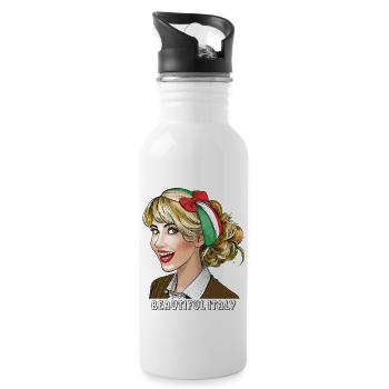 WOMAN ITALY BEAUTIFUL ITALY - Water bottle with straw - white - Right