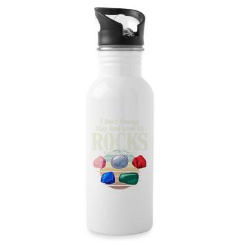 Collecteur de roches Géologue géologue - Gourde avec paille intégrée - blanc - Droite