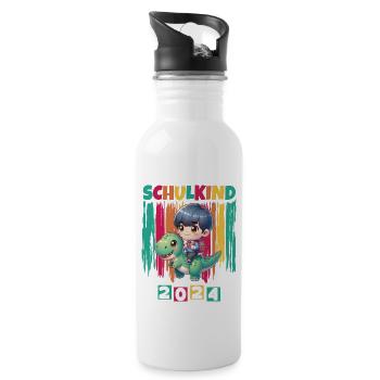School enrolment for primary school pupils 2024 - Water bottle with straw - white - Right