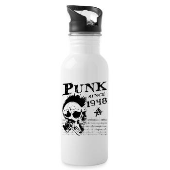 Punk depuis 1948, Punks Not Dead, 76 ans et - Gourde avec paille intégrée - blanc - Droite