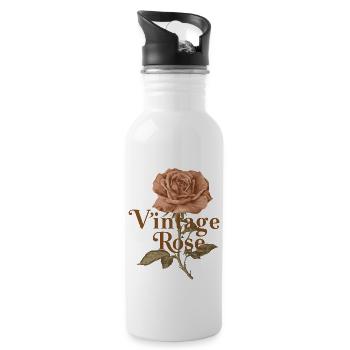 VINTAGE ROSÉ - Trinkflasche mit integriertem Trinkhalm - Weiß - Rechts