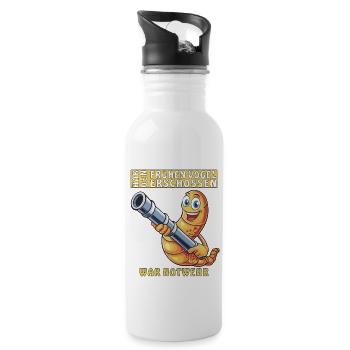 SHOT THE EARLY BIRD SELF-DEFENSE - Water bottle with straw - white - Right