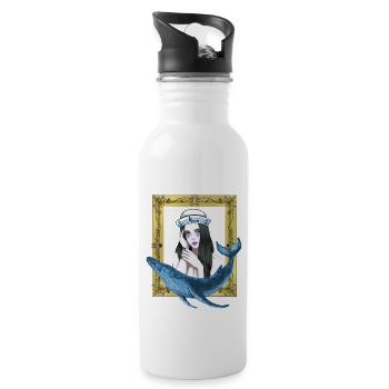 Matrosen Matrose Seefahrt Fisch Fische Seemänner - Trinkflasche mit integriertem Trinkhalm - Weiß - Rechts