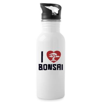 I love Bonsai Bonsai Pots Penjing Indoor Bonsai - Water bottle with straw - white - Right