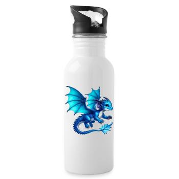 Dragon - Water bottle with straw - white - Right