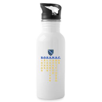 Bosnien Flagge Bosna Shirt – Perfektes Bosnische - Trinkflasche mit integriertem Trinkhalm - Weiß - Rechts