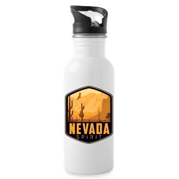 Logo Nevada Spirit - Water bottle with straw - white - Right