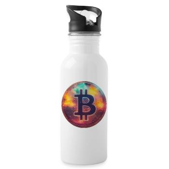 Bitcoin spectaculaire - Gourde avec paille intégrée - blanc - Droite