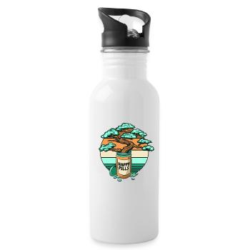 Happy Pills Penjing Indoor Bonsai Bonsai Pots - Water bottle with straw - white - Right