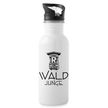 Wald Junge Rennsteig 1 0 - Trinkflasche mit integriertem Trinkhalm - Weiß - Rechts