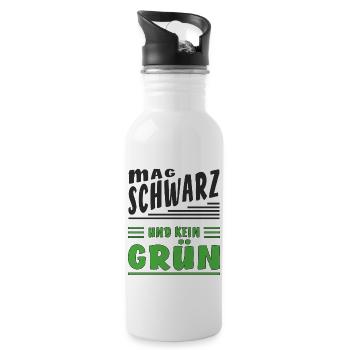 LIKES BLACK AND NOT GREEN - Water bottle with straw - white - Right