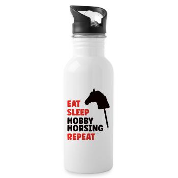 Hobby Horsing Zubehör Horse Steckenpferde Horses - Trinkflasche mit integriertem Trinkhalm - Weiß - Rechts