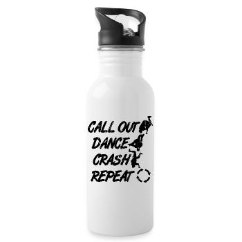 Call Out Dance Crash Repeat - Trinkflasche mit integriertem Trinkhalm - Weiß - Rechts