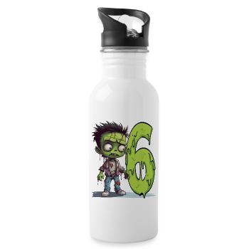 Creepy Zombie – Six Years - Water bottle with straw - white - Right