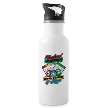 Weekend Forecast 100% Chance Of Bingo Daubers - Water bottle with straw - white - Right