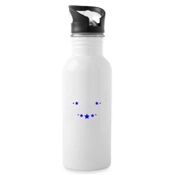 Jesus Ultimate Deadlifter Workout Christian Gym - Water bottle with straw - white - Right
