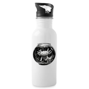 Axolotl - Water bottle with straw - white - Right