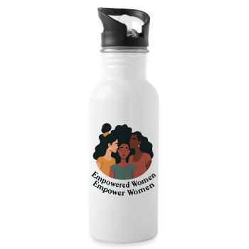 EMPOWERED WOMEN EMPOWER WOMEN - Water bottle with straw - white - Right